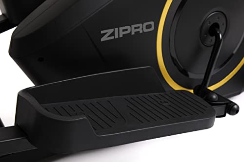 Zipro Crosstrainer Burn Gold, Ellipsentrainer bis zu 120 kg, Crosstrainer für Zuhause, Cardio Trainingsgerät, Exercise Machines, Heimtrainer, 8 Widerstandsstufen