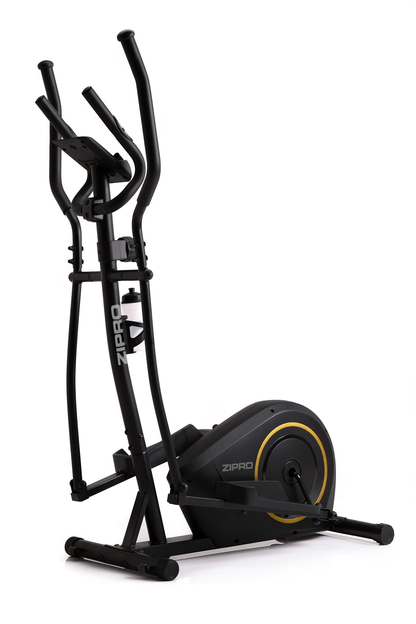 Zipro Crosstrainer Burn Gold, Ellipsentrainer bis zu 120 kg, Crosstrainer für Zuhause, Cardio Trainingsgerät, Exercise Machines, Heimtrainer, 8 Widerstandsstufen