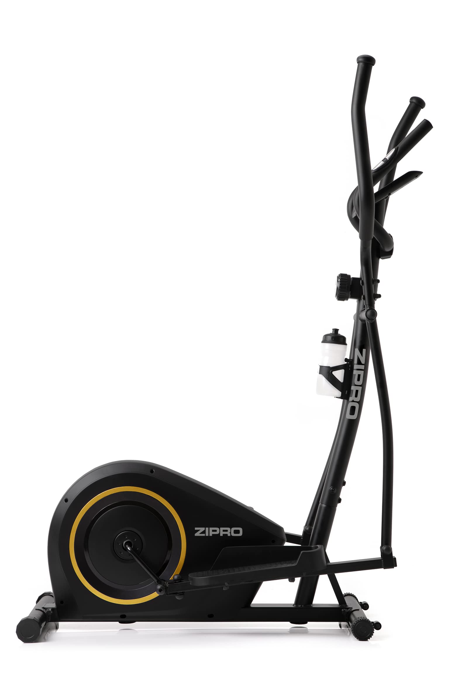 Zipro Crosstrainer Burn Gold, Ellipsentrainer bis zu 120 kg, Crosstrainer für Zuhause, Cardio Trainingsgerät, Exercise Machines, Heimtrainer, 8 Widerstandsstufen